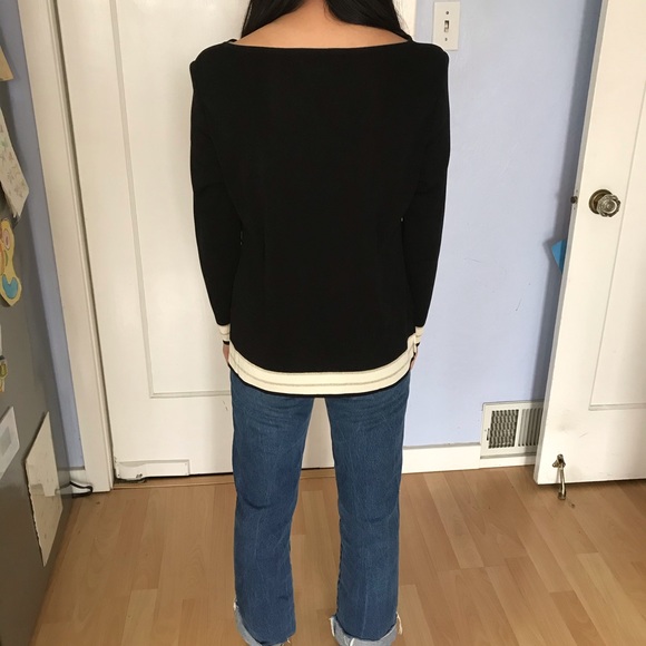 NWOT Misook Gold Stripe Sweater - Picture 3 of 4